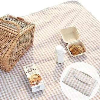 OEM Manta De Picnic, Manta De Camping Plegable, Esterilla De Exterior Impermeable Y Resistente A Humedad, Esterilla Picnic 200 X 150 Cm, Color Marr&oacute;n