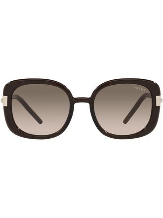 Prada oversize-frame tinted sunglasses - women - Acetate - 53 - Brown
