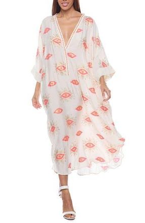 Ranee&rsquo;s Plunge Long Sleeve Maxi Dress in White at Nordstrom Rack