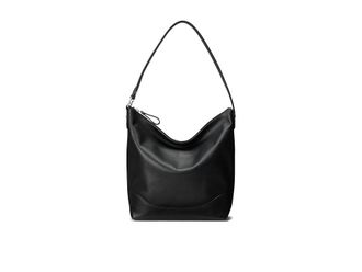 Lauren Ralph Lauren Leather Large Tasha Bucket Bag Shoulder Womens Handbags Black