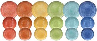 Tognana Servizio di Piatti da Tavola 18 Pezzi Madison Kaleido