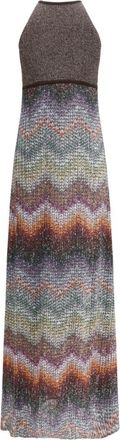 Missoni Multicolor Greek-style Zigzag Long Dress