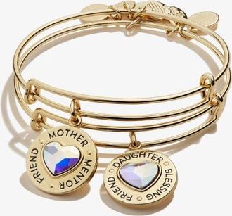 Alex and Ani Mother Daughter Charm Bangles, Set of 2 in Gold at Nordstrom