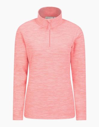 Mountain Warehouse Womens Mountain Warehouse Womens/Ladies Snowdon Melange Fleece Top - Pink/Orange/Red - Size: 22