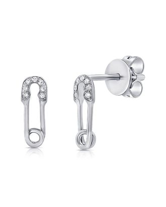 Sabrina Designs 14K 0.03 Ct. Tw. Diamond Safety Pin Earrings