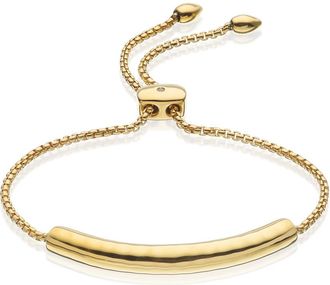 Monica Vinader Esencia Chain Bracelet, Gold Vermeil on Silver