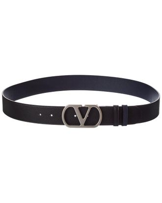 Valentino Vlogo Reversible Leather Belt