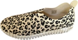Ilse Jacobsen Womens Tulip 139 Leopard Print Slip On Shoes In Milk Cream