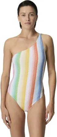Missoni One-shoulder One-piece Swimsuit With D&eacute;grad&eacute; Zigzag Pattern in Multicoloured at Nordstrom, Size 44