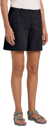 Jack Wolfskin Shorts JACK WOLFSKIN DESERT SHORTS W, Damen, Gr. 46, N-Gr, blau (schwarznavy), Obermaterial: 95% Polyamid, 5% Elasthan, Hosen Shorts