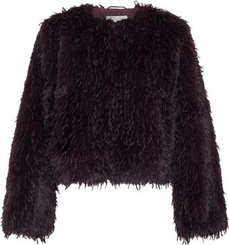 Ichi Giacca in ecopelliccia e shearling - - Jackets - Donna - Marrone - XS