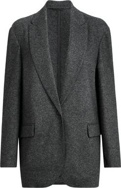 Brunello Cucinelli Cashmere jersey blazer with monili in Anthracite at Nordstrom, Size 44 It