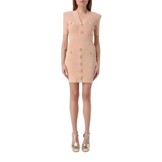 Balmain Elegant Button Detail Mini Dress