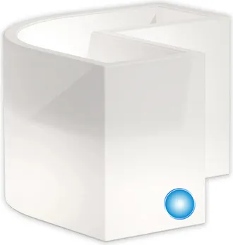 Monacis Monacis - Jardinera De Resina Luminosa Lampara Rectangular 80x80x35x72x72x27 Cm Mod. Flowerpot Angular Led Luz Azul