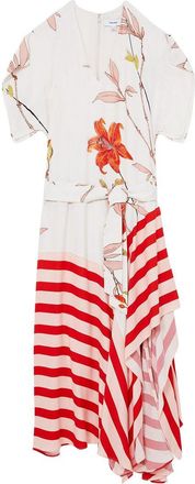 Reiss Alicia Floral Stripe Print Dress