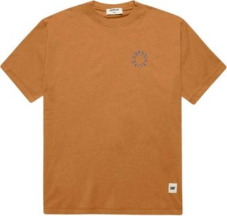CAT Circle Logo T-Shirt - Heren - T-shirts - Oranje - L - Katoen - Tops