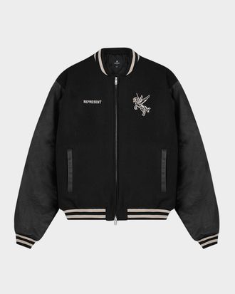 Represent Mens Mascot Wool Varsity Jacket
