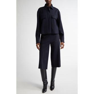 Max Mara Talamo Wool Blend Milan Jersey Jacket in Ultramarine at Nordstrom, Size 12