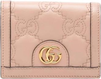 Gucci Pre-owned Wallets, female, Pink, Size: ONE SIZE Pre-owned Quilted Leather Wallet