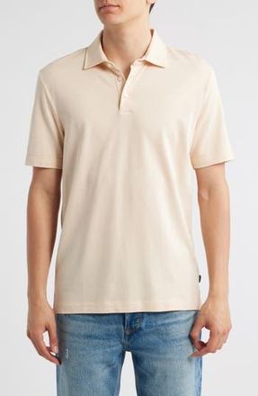 BOSS Press Lyocell & Cotton Polo in Open Beige at Nordstrom Rack, Size Xx-Large