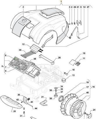STIGA Sports Conjunto De Carcasa Autoclip Original Stiga M3 - 112600373/0
