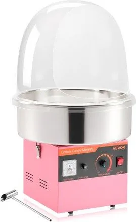 OEM M&aacute;quina El&eacute;ctrica De Algod&oacute;n De Az&uacute;car 1000 W, M&aacute;quina Para Hacer Algod&oacute;n De Az&uacute;car Con Tapa, Recipiente De Acero Inoxidable Y Cuchara Para Az&uacute;car, Pa