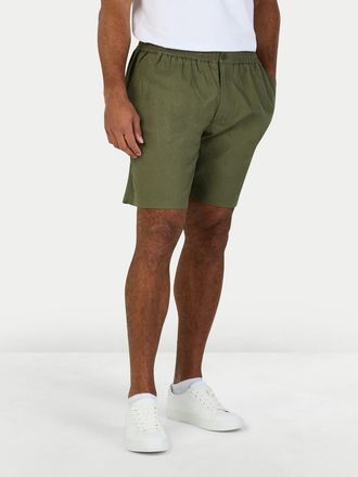 Raging Bull Stretch Waist Linen Short in Olive at Nordstrom, Size Medium