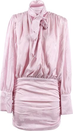 Rotate Orchid Ice Bow Gathered Mini Dress