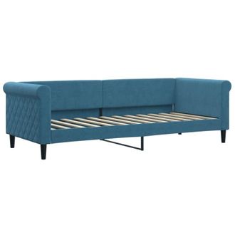 vidaXL Sof&aacute; Cama Sin Colch&oacute;n Terciopelo Azul 80x200 Cm Vidaxl