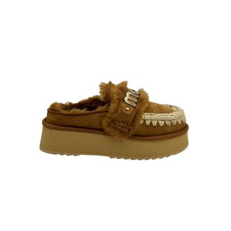 Mou Schoenen, Dames, Bruin, 38 EU, Wol, Platform Mule