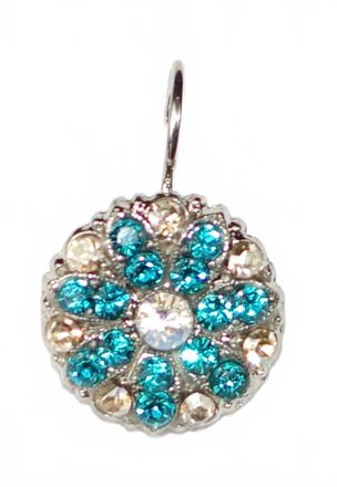Mariana Womens Circle Of Life Earrings In Teal/ Amber /clear