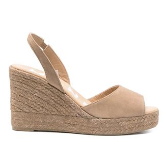 Maneb&igrave; Wedges, female, Beige, Size: 10 US Hamptons Espadrilles