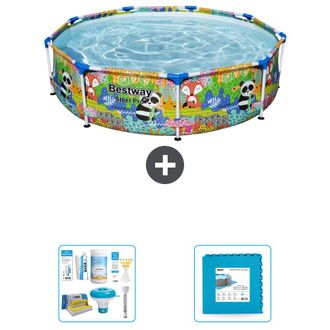 Bestway Piscina Bestway Steel Pro Redonda - Animales - 274x66 Cm - 5-piezas S22736