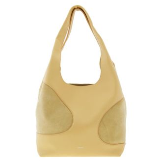 Ferragamo Cut-Out Detailing Hobo Bag in Butter