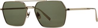 Garrett Leight ALTA SUN RAG/SFGRN Mens Sunglasses Gold Size 57