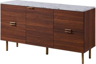 Teamson Home Credenza Moderna Buffet Design Legno y Faux Marmo Ashton Teamson Home VNF-00081