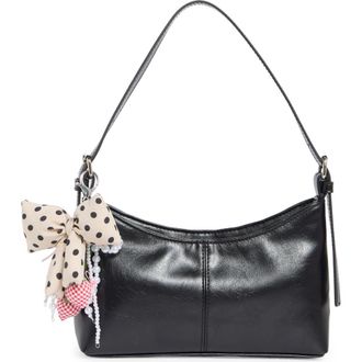 Madden Girl Crinkle Faux Leather Shoulder Bag in Black/Black at Nordstrom Rack