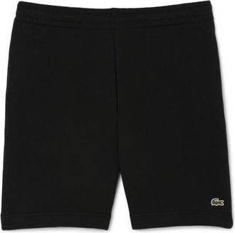 Lacoste Cotton Fleece Sweat Shorts in Black at Nordstrom, Size 9