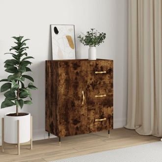 vidaXL Credenza Rovere Fumo 69,5x34x90 cm in Legno Multistrato - Vidaxl