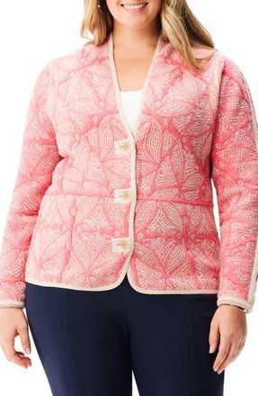 Nic+Zoe Jetset Knit Jacket in Pink Multi at Nordstrom Rack, Size 1X