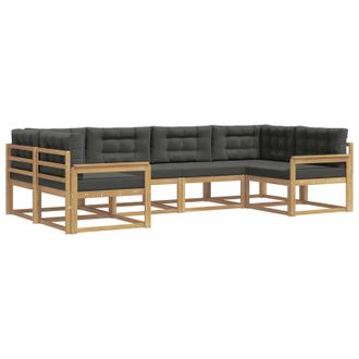 vidaXL Conjunto De Sof&aacute;s De Exterior 6 Pcs Blanco Y Antracita Vidaxl