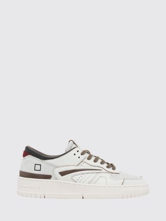 D.A.T.E. D. A.T. E. Torneo Leather and Suede Low-Top Sneakers with Perforated Toe