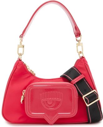 Chiara Ferragni Tassen, Dames, Roze, ONE Size, Roze Faux Leren Crossbody Tas