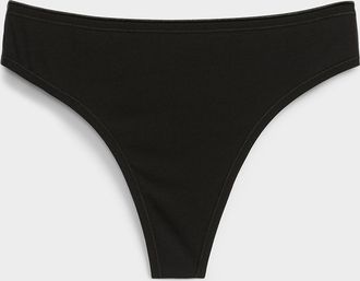 Miiyu Womens Plain stretch thong Cotton