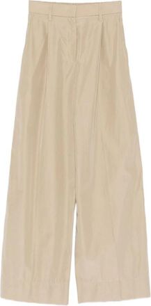 Forte_Forte Wide Broeken - Dames - Wijde Broeken - Beige - S - Broeken