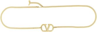 Valentino Garavani Womens Gold Brass Belt