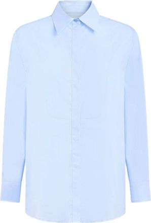 Dondup Shirt - Dames - Overhemden - Blauw - M - Polyester - Overhemden