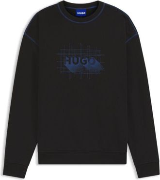 HUGO BOSS Logo-artwork sweatshirt in cotton terry