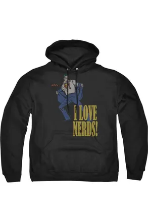 Gildan DC Comics I Love Nerds Adult Pull Over Hoodie / Hooded Sweatshirt