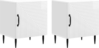 vidaXL Armario De Noche 2 Uds. Brillante 43 X 34,5 X 50 Cm Vidaxl